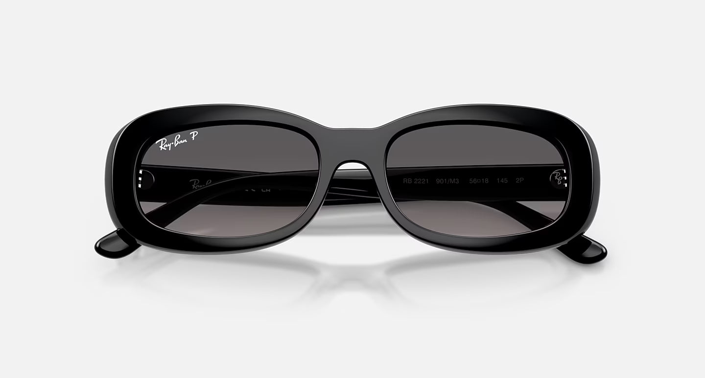RB2221 Polished Black w/ Gradient Grey Polar