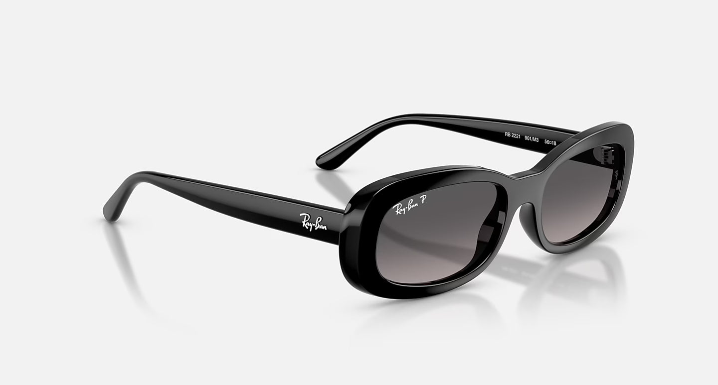 RB2221 Polished Black w/ Gradient Grey Polar
