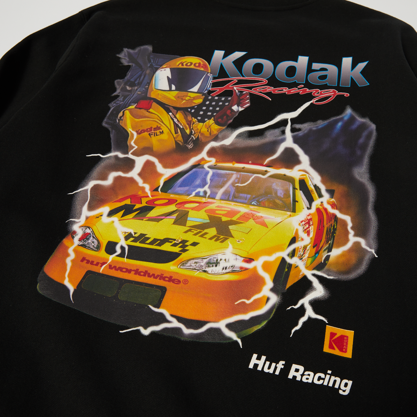 HUF x Kodak Ride The Lightning Crewneck - Black