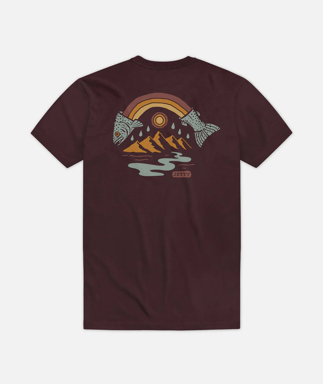 Rainbow Trout Tee - Oxblood Black