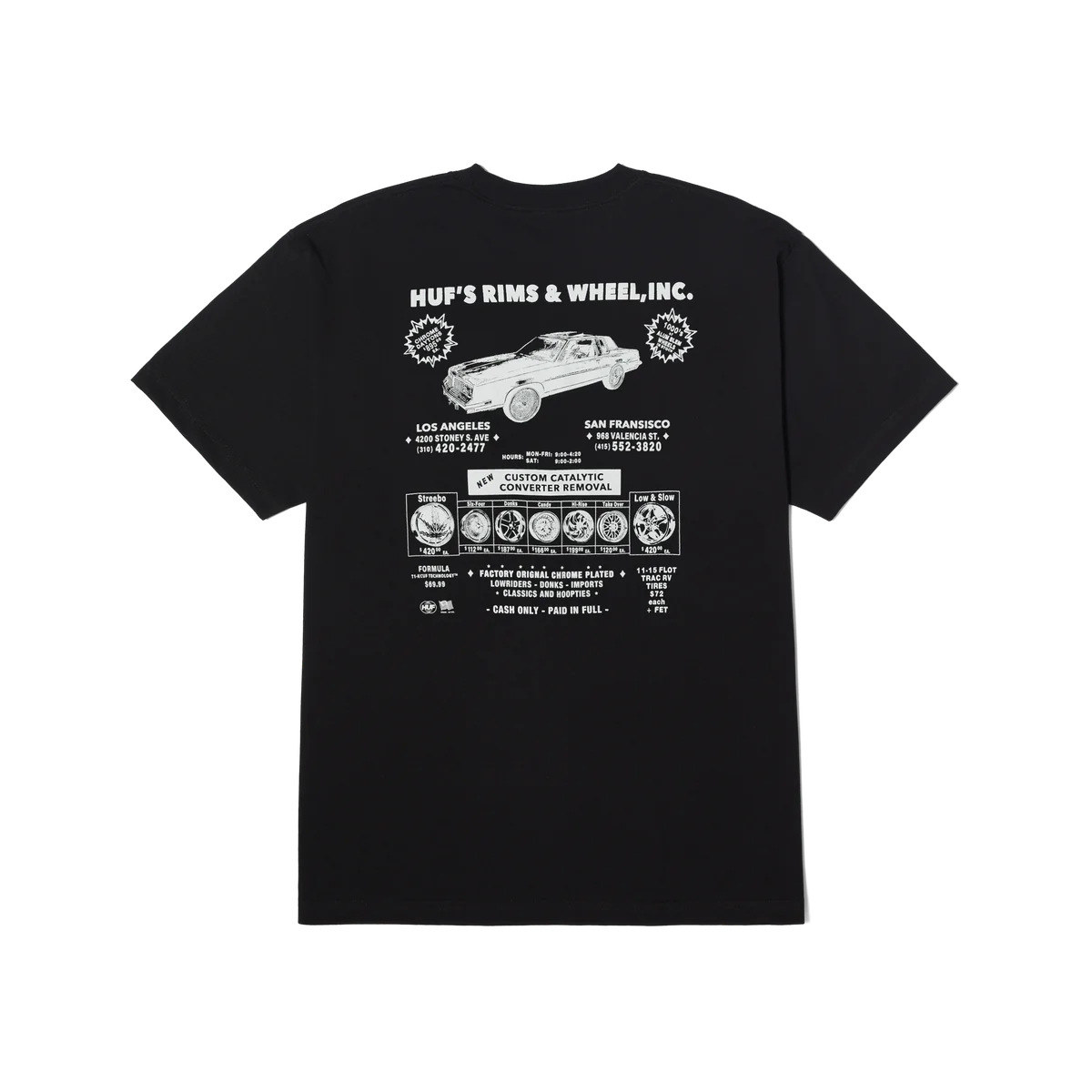 HUF Rim & Wheel Inc Tee - Black