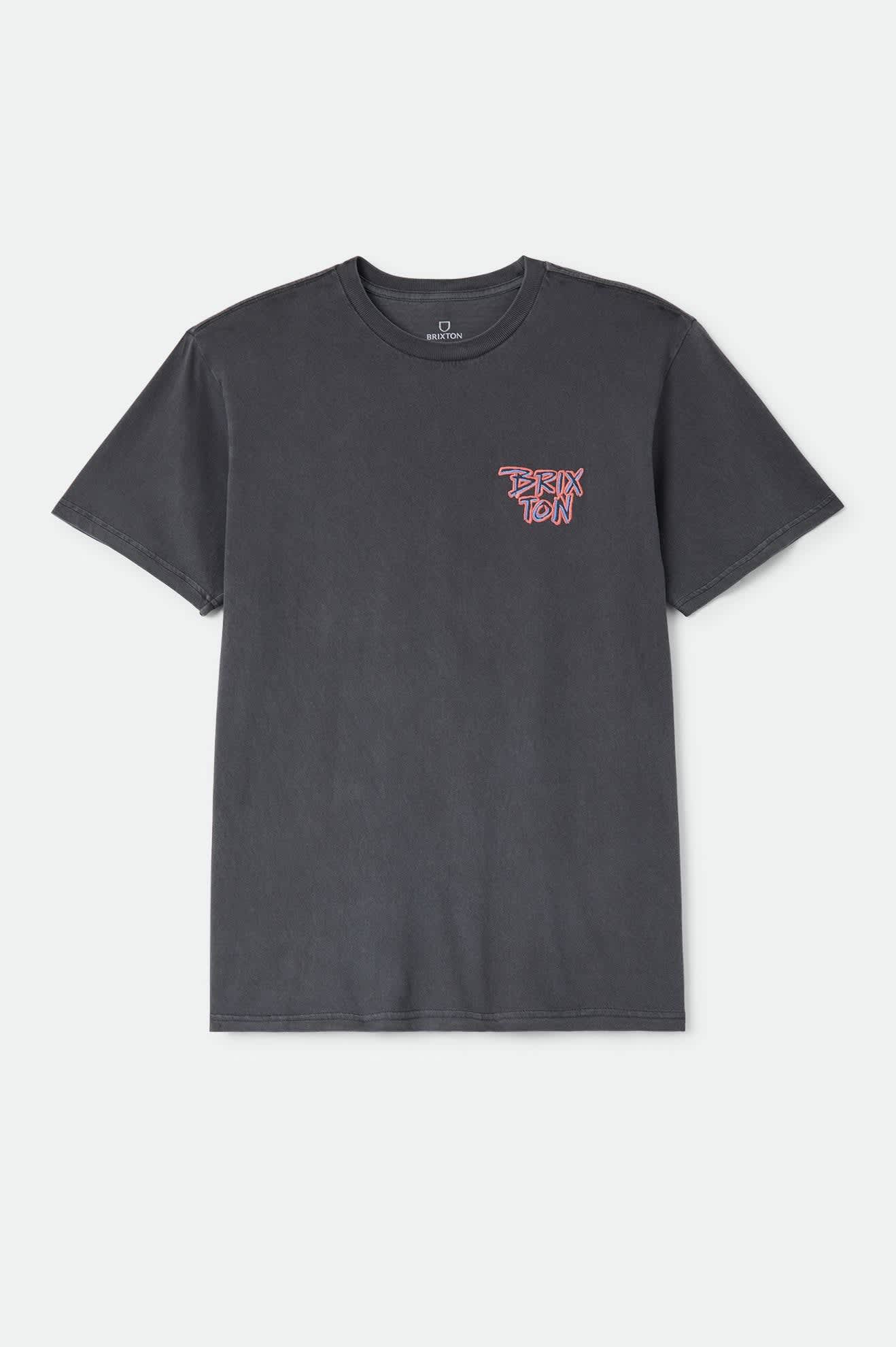 Brixton Rockton Standard S/S Tee - Black Worn Wash