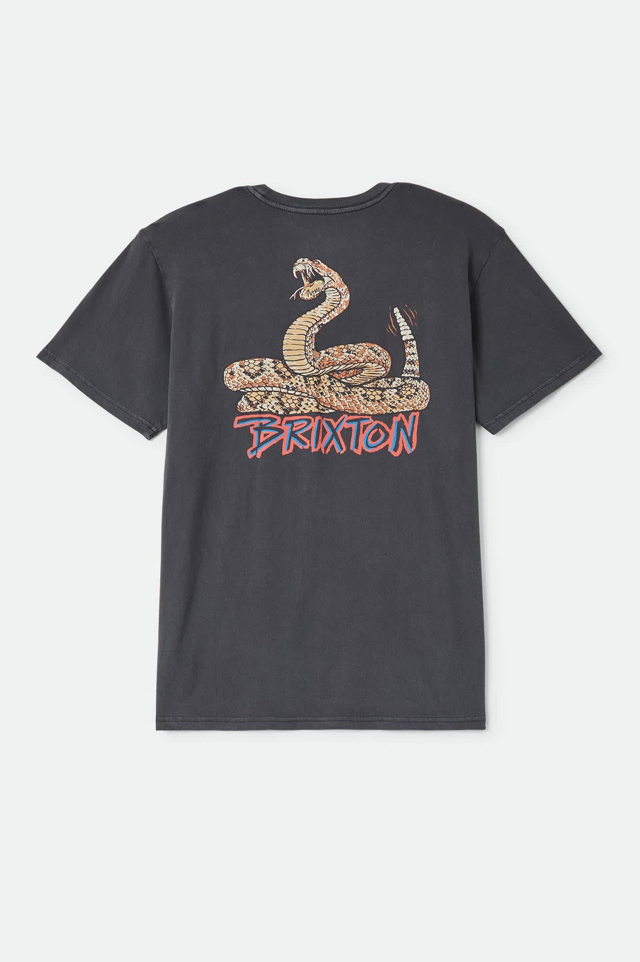 Brixton Rockton Standard S/S Tee - Black Worn Wash