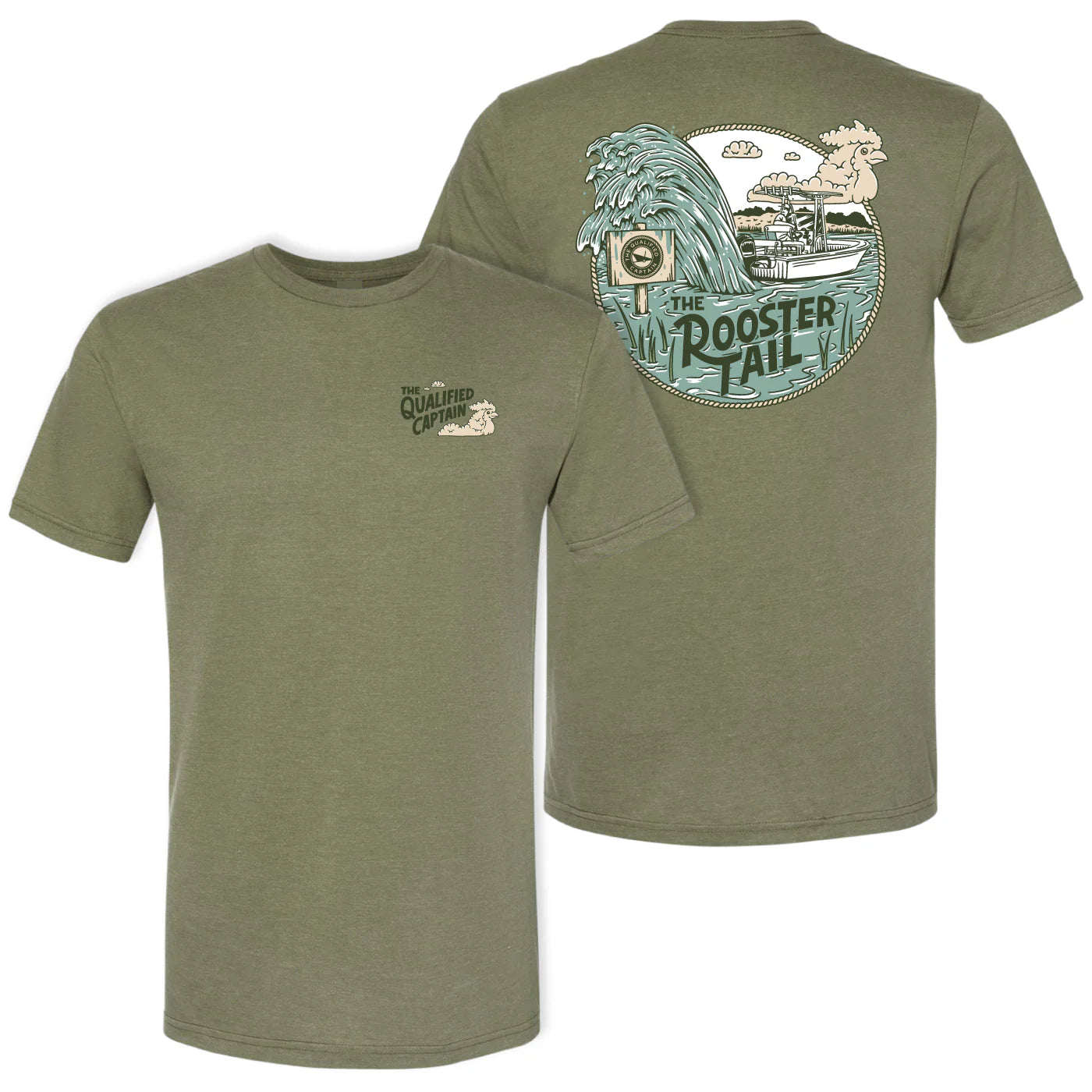 Rooster Tail Tee - Olive