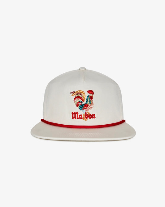 Rooster Snapback Hat - Cream