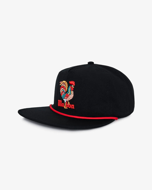 Rooster Snapback Hat - Black
