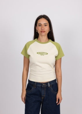 Rusty Roval Short Sleeve Crop Tee - Off White