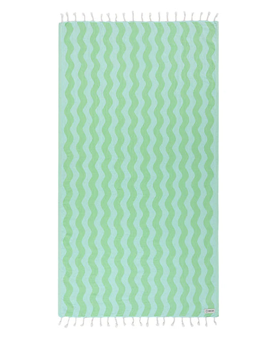 Sand Cloud Rumble Waves Beach Towel - Lime - Regular