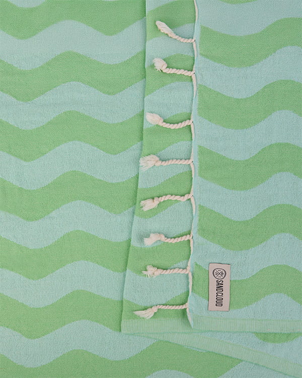Sand Cloud Rumble Waves Beach Towel - Lime - Regular