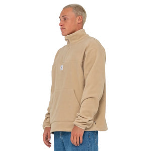 Rusty Core Division Quarter Zip Polar Fleece Q/Z - Abbey Stone