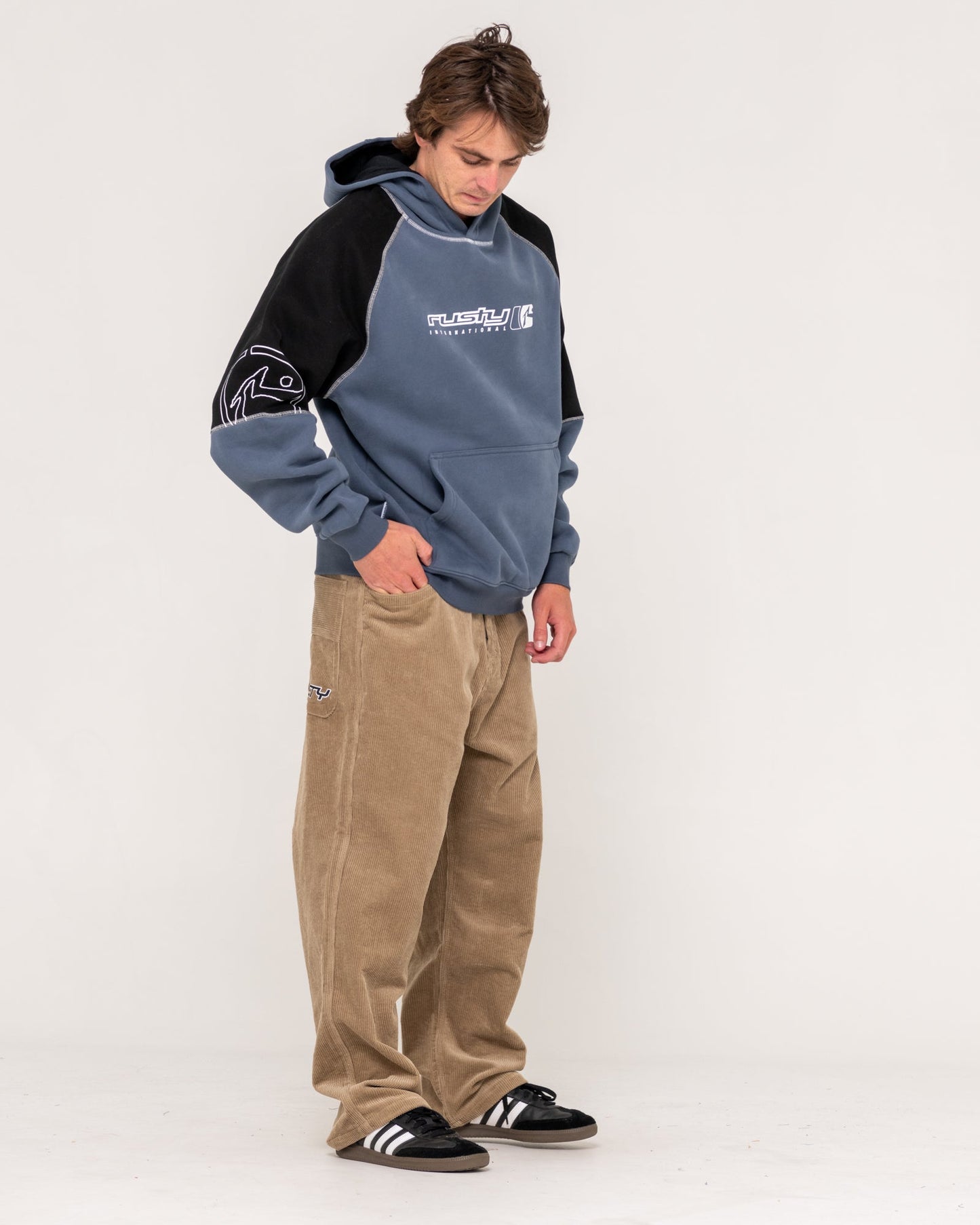 Rusty Incognito Hooded Fleece - China Blue