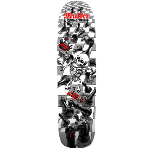Powell Peralta Bones Brigade Series 17 Rodney Mullen Chess Board White/Foil Deck 7.4
