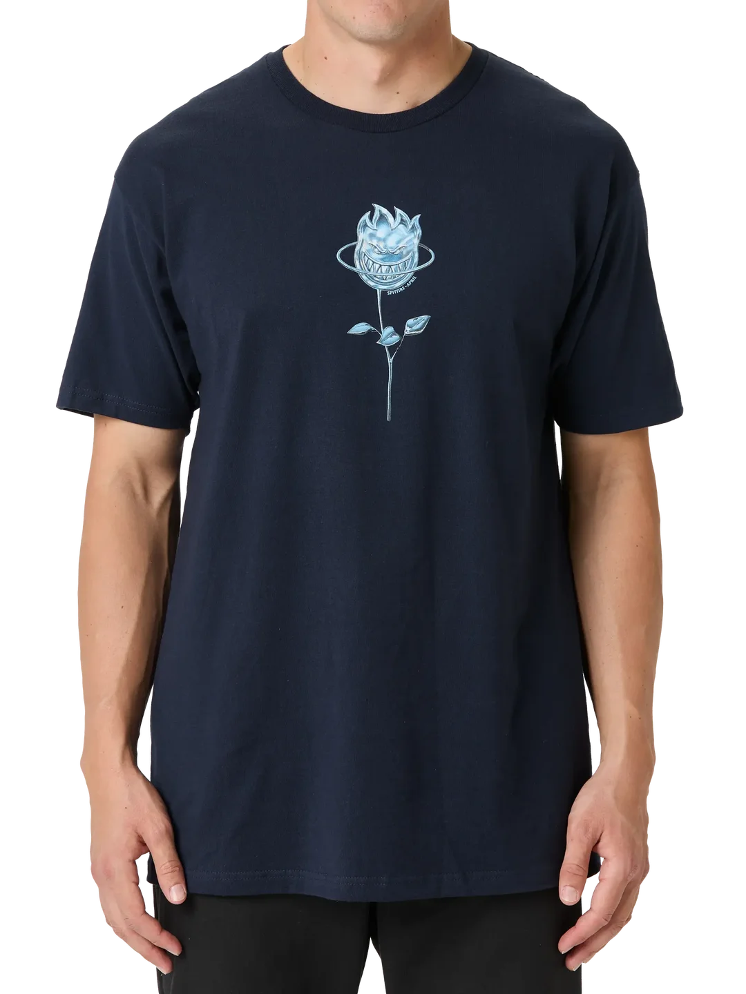 Spitfire x April Chrome Rose Bighead Short Sleeve Shirt - Navy