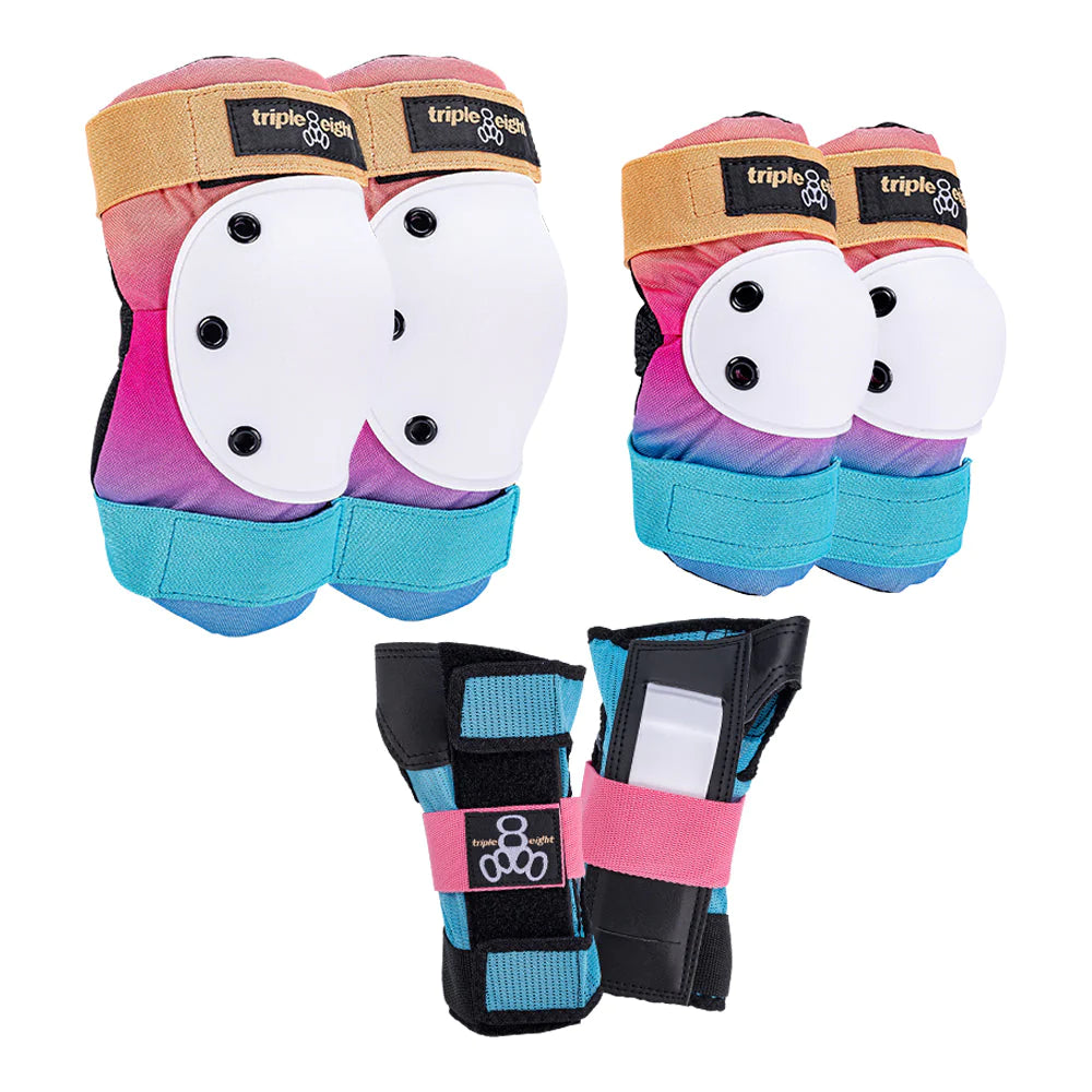 Triple 8 Saver Series 3 Pack Pad Set - Sunset