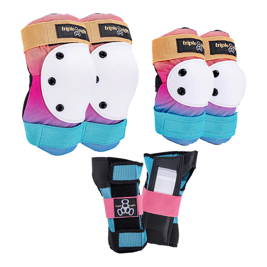 Triple 8 Saver Series 3 Pack Pad Set - Sunset