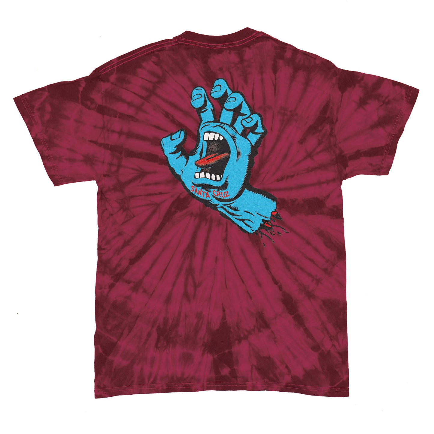 Santa Cruz Screaming Hand Tee - Spider Burgundy