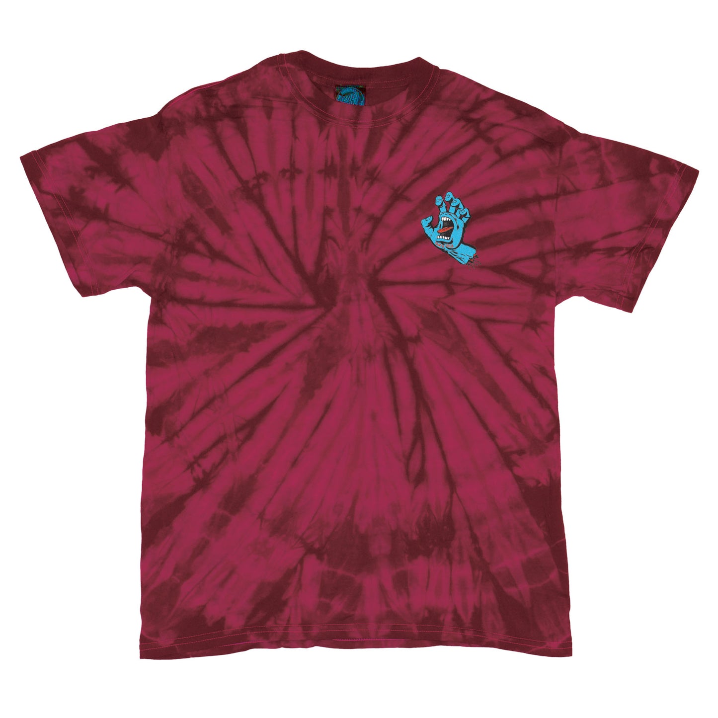 Santa Cruz Screaming Hand Tee - Spider Burgundy