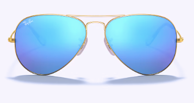 Aviator Large Metal Matte Arista w/ Blue Mirror