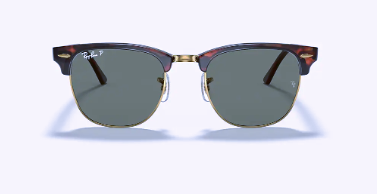 Clubmaster 55 Red Havana w/ G-15 Green Polarized RB3016