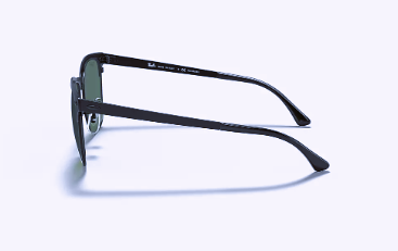 Clubmaster Metal 51 Matte Black on Black w/ G-15 Green Polar RB3716