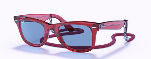 Wayfarer Transparent Red Blue