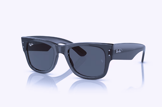 Mega Wayfarer Transparent Black w/ Dark Grey