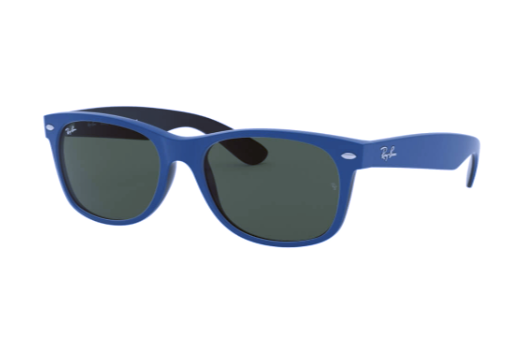 New Wayfarer Rubber Blue on Black w/ G-15 Green