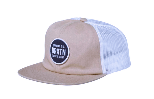 Brixton Gateway Netplus MP Snapback Hat - Sand / Off White