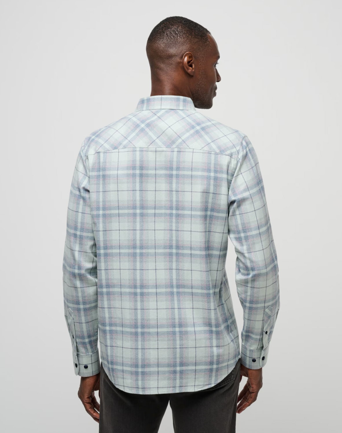 Cloud Flannel Plaid - Jadelite / Elderberry