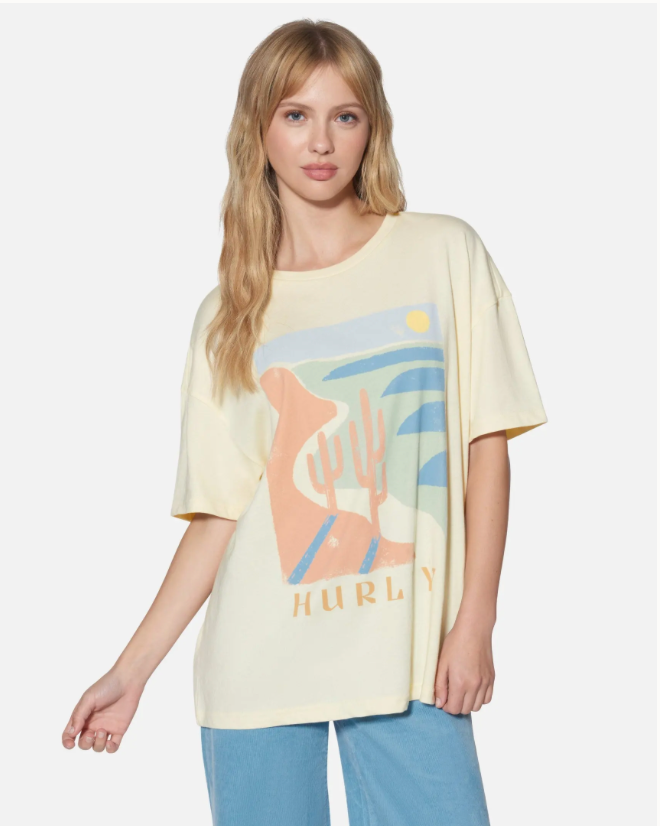 Hurley Moroccan Sunset Boyfriend Tee - Off White