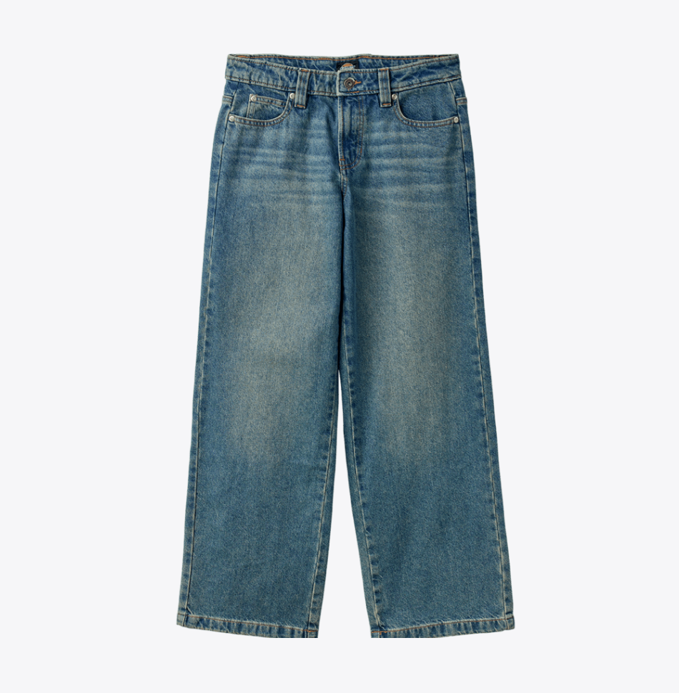 Dickies Women's Mechanic Denim Loose Fit Jean - Khaki Tinted Blue