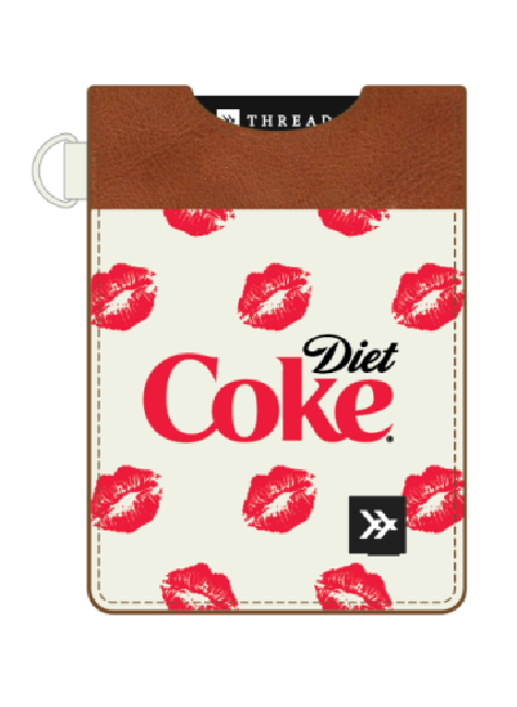 Diet Coke Kiss- Vertical Leather Wallet