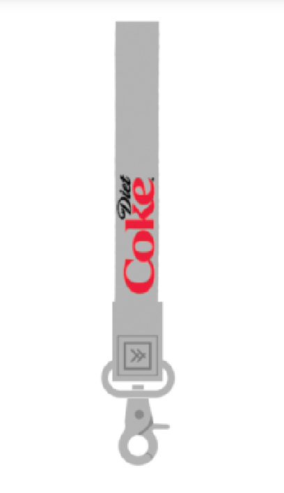 Diet Coke Logo- Wristlet Keychain