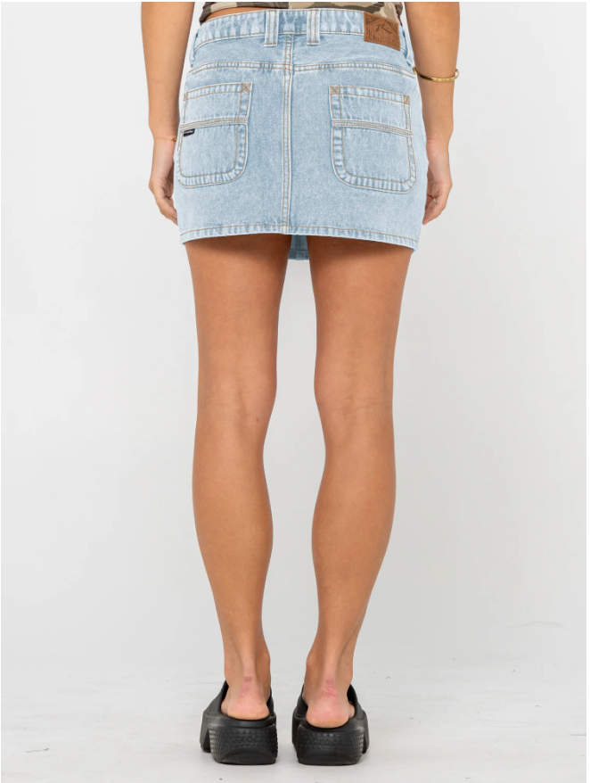 Mavericks Low Rise Denim Mini Skirt