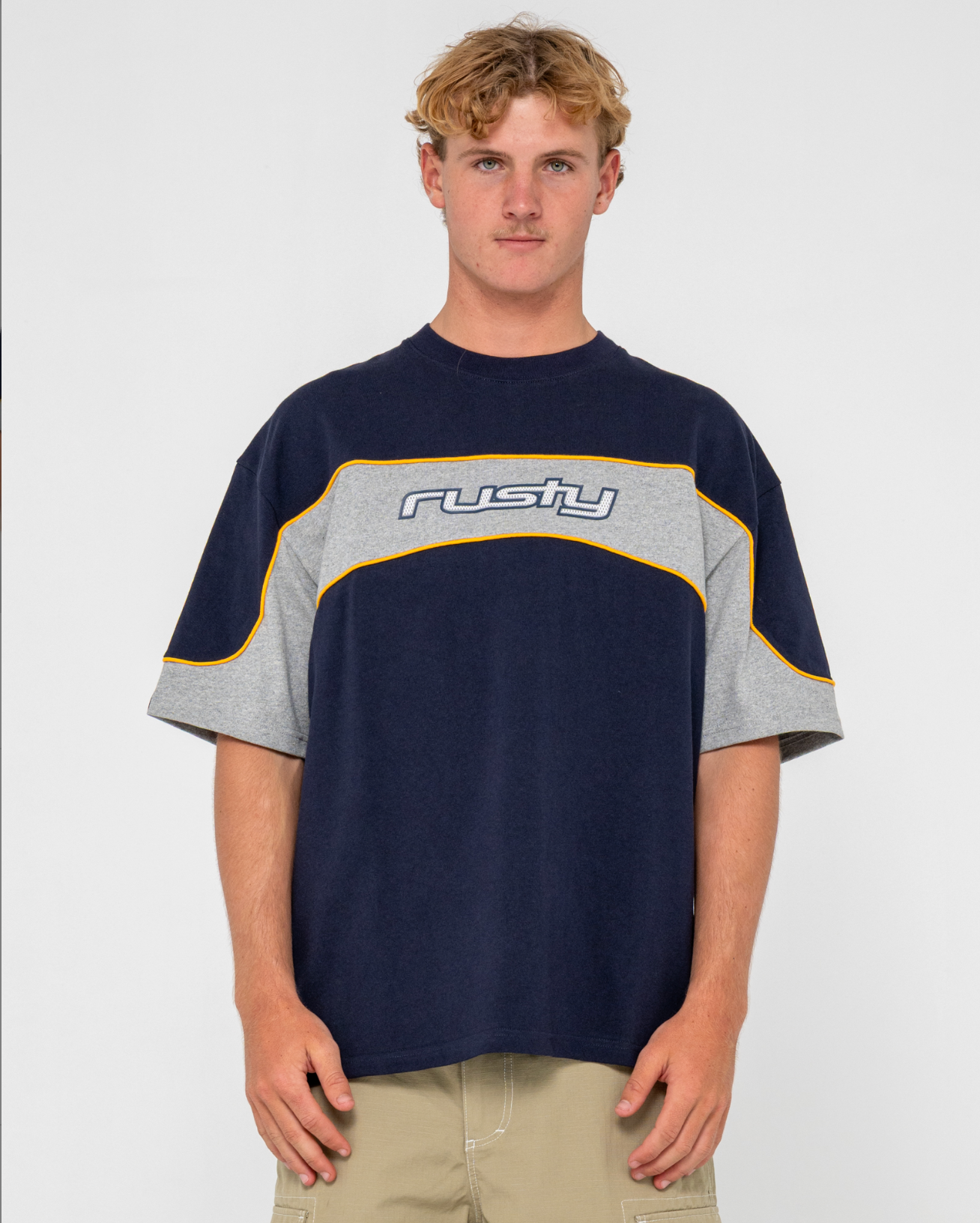 Kinetic Short Sleeve Heavy Tee - Navy Blue