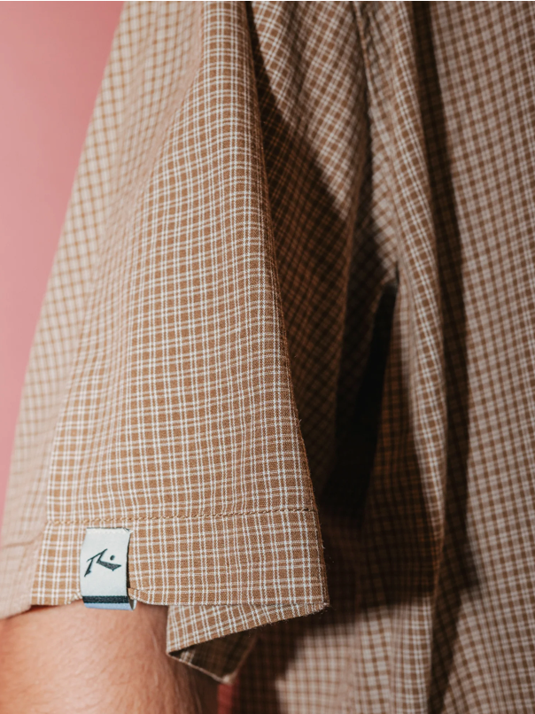 Hoodus Check Short Sleeve Shirt - Tobacco