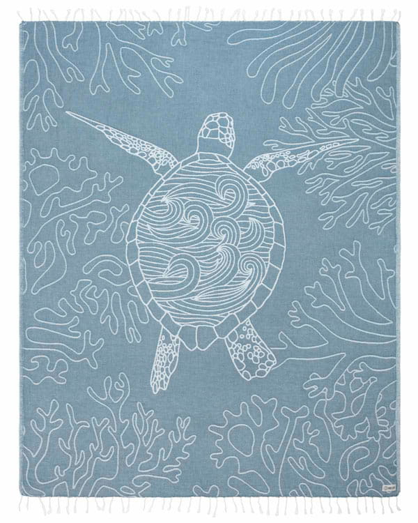 Sand Cloud Sea Turtle Reef Deep Ocean Towel - Large