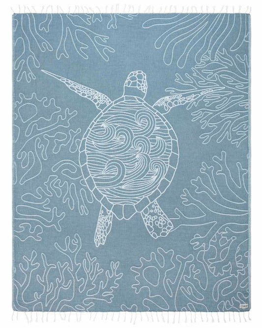 Sand Cloud Sea Turtle Reef Deep Ocean Towel - Large