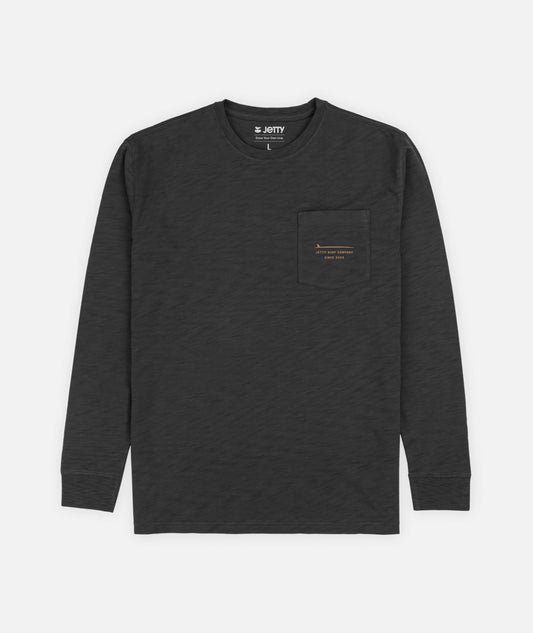 Sedge Slub Long Sleeve - Black