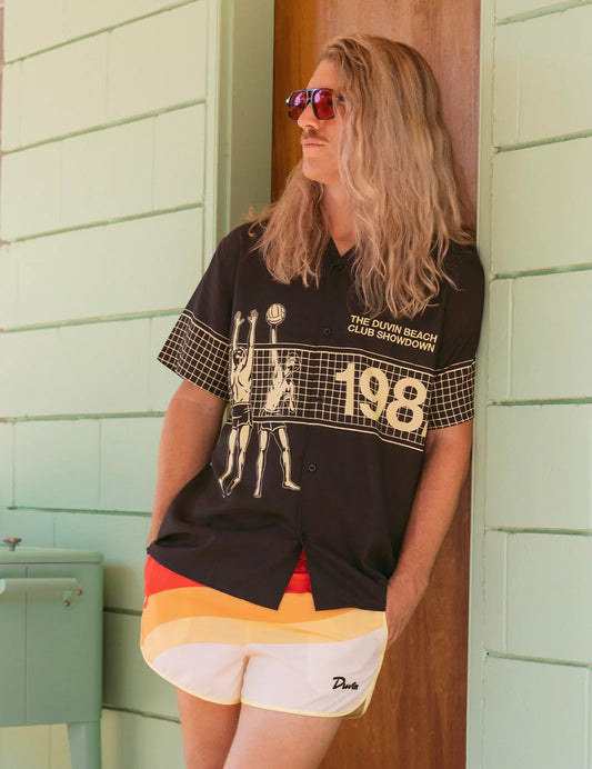 Duvin Serving Heat Button Up Shirt - Black