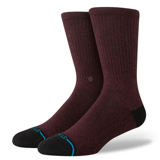 Shelter Butter Cotton Blend Crew Socks - Wine