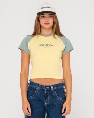 Royal Raglan Short Sleeve Skimmer Tee - Pale Banana