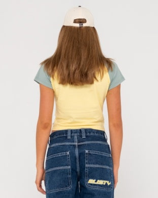 Royal Raglan Short Sleeve Skimmer Tee - Pale Banana