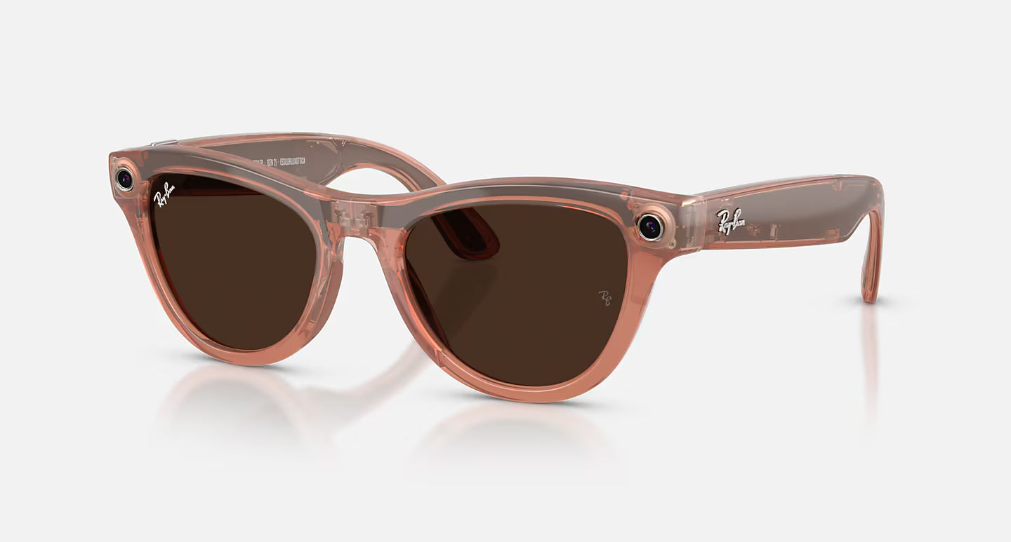 Ray Ban x Meta Gen 2 Skyler Shiny Peach w/ Clear to Brown Transitions Lens Smart Glasses