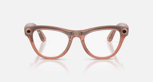 Ray Ban x Meta Gen 2 Skyler Shiny Peach w/ Clear to Brown Transitions Lens Smart Glasses