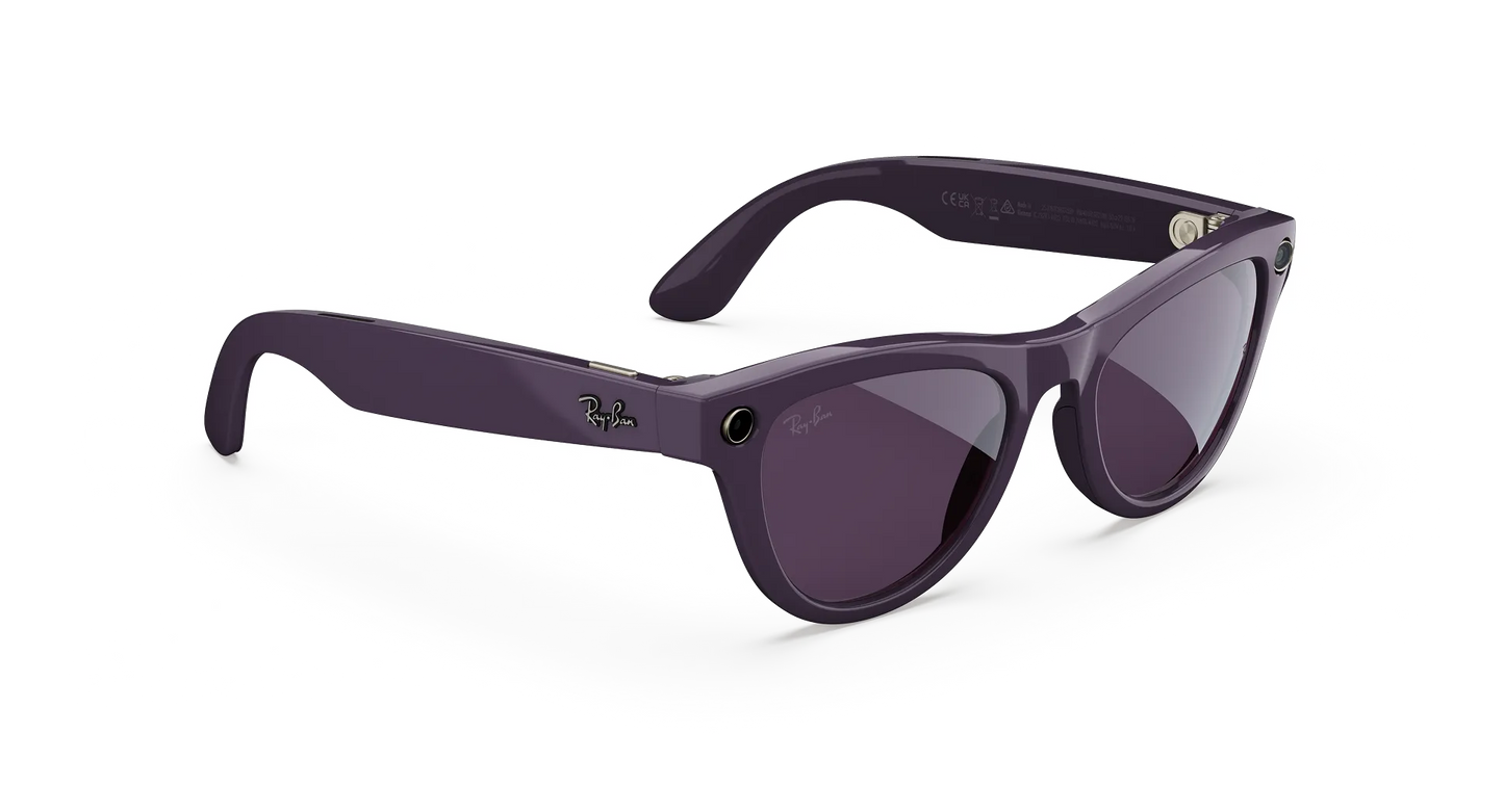 Ray Ban x Meta Gen 2 Skyler Shiny Mystic Violet w/ Clear to Amethyst Transitions Transitions Lens Smart Glasses