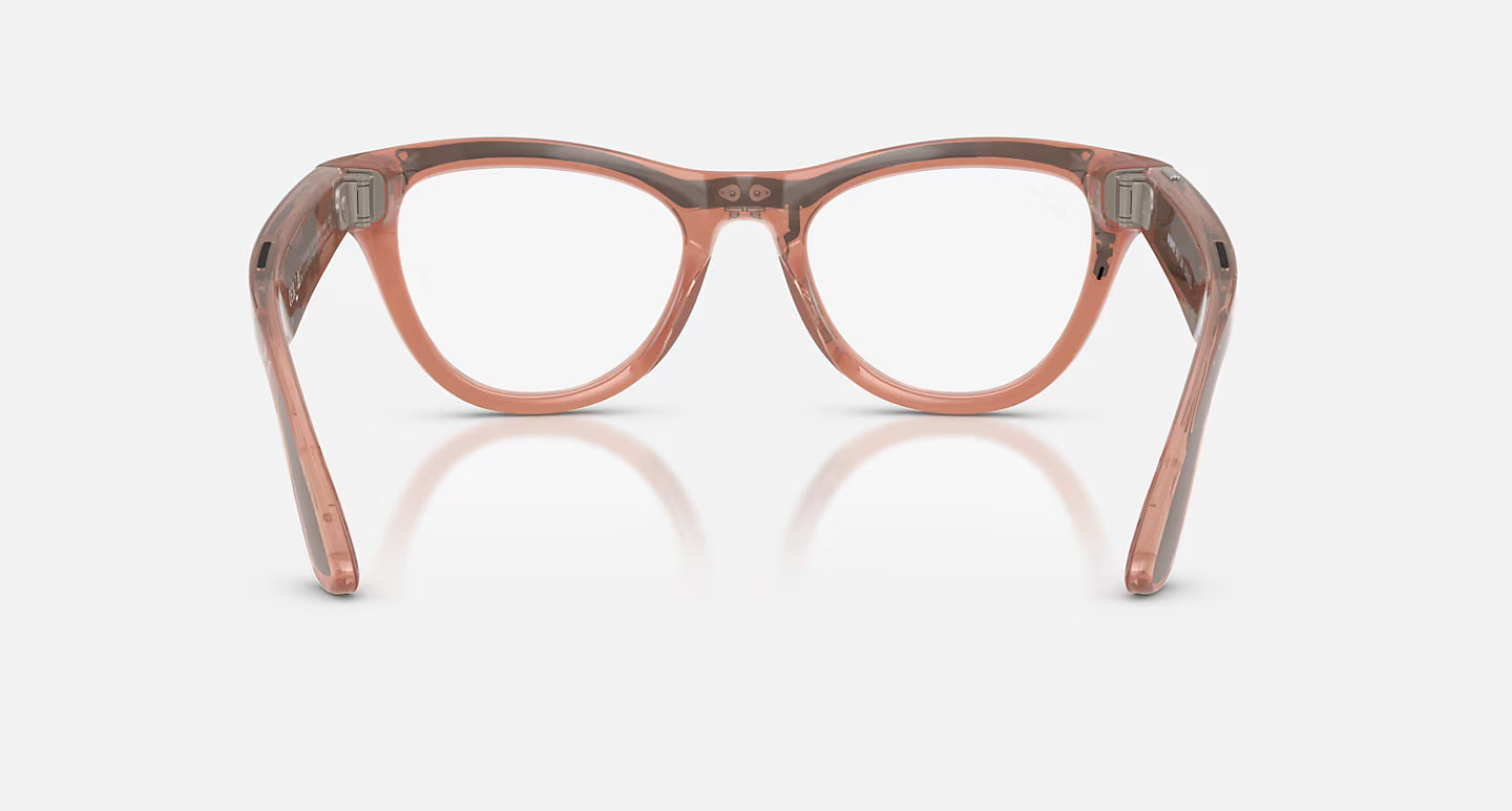 Ray Ban x Meta Gen 2 Skyler Shiny Peach w/ Clear to Brown Transitions Lens Smart Glasses