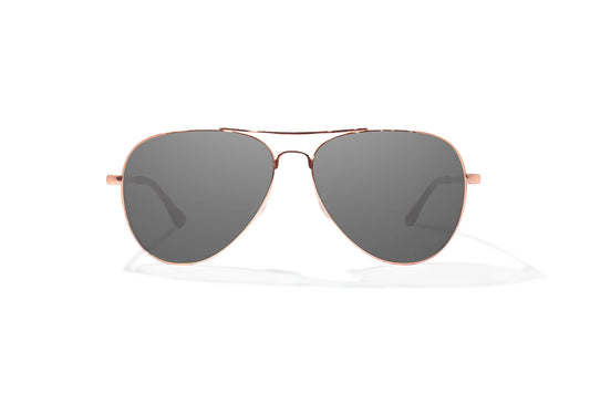 Soldado Rose Gold Satin w/ Gray Grey Glass Lens