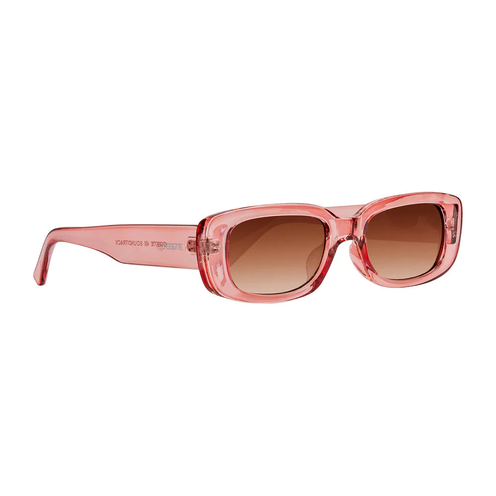 Cassette Optics Soundtrack Sunglasses - Dusty Rose / Gradient Brown Lens