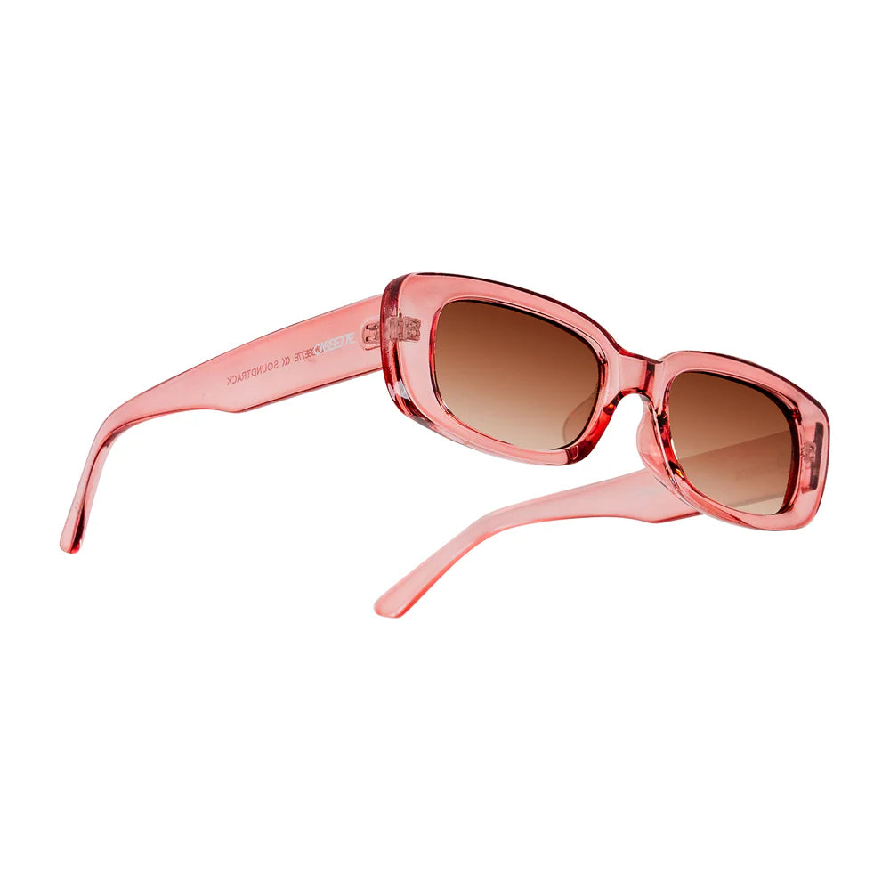 Cassette Optics Soundtrack Sunglasses - Dusty Rose / Gradient Brown Lens